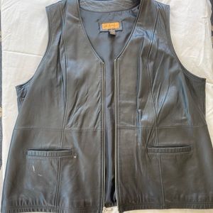 Black Leather Vest